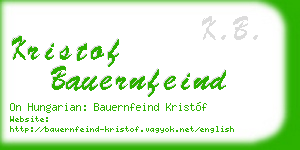 kristof bauernfeind business card